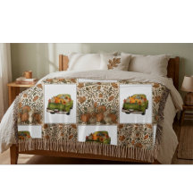 Vintage Gingham Patterned Fall and Autumn Pumpkin