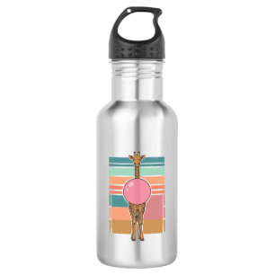Vintage Giraffe Bubblegum Engraving Shirt Design_1 532 Ml Water Bottle
