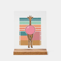 Vintage Giraffe Bubblegum Engraving Shirt Design_1