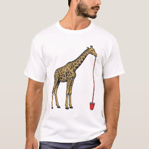 Vintage Giraffe Drinking Straw Vector Design_1 T-Shirt