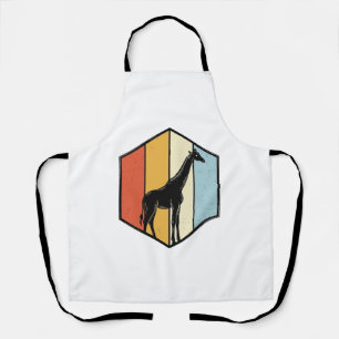 Vintage Giraffe Geometric Safari Vector Shirt_1 Apron