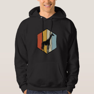 Vintage Giraffe Geometric Safari Vector Shirt_1 Hoodie