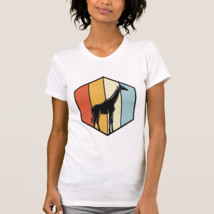 Vintage Giraffe Geometric Safari Vector Shirt_1 T-Shirt