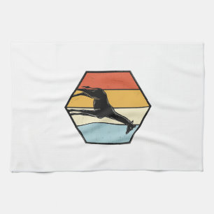 Vintage Giraffe Geometric Safari Vector Shirt_1 Tea Towel