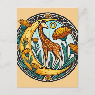 Vintage Giraffe                                    Postcard