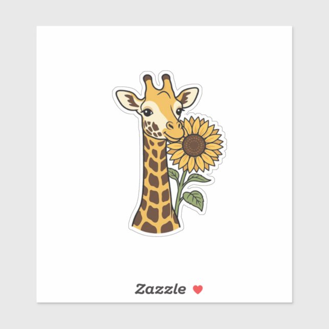 Vintage Giraffe Sunflower Vector Design_1 (Sheet)
