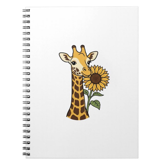 Vintage Giraffe Sunflower Vector Design_1 Notebook (Front)
