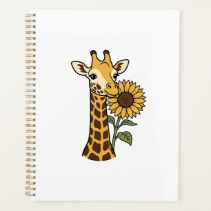Vintage Giraffe Sunflower Vector Design_1 Planner
