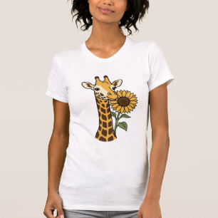 Vintage Giraffe Sunflower Vector Design_1 T-Shirt