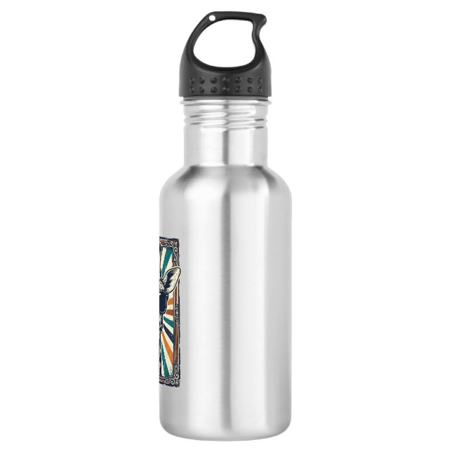 Vintage Giraffe Sunglasses 532 Ml Water Bottle (Front)