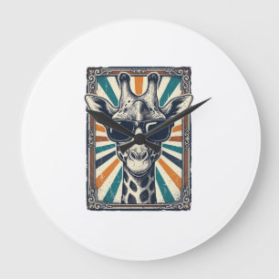 Vintage Giraffe Sunglasses Large Clock