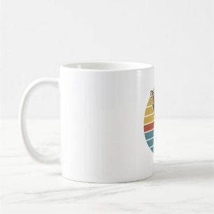 Vintage Giraffe Sunglasses Retro Sunset Vector Des Coffee Mug