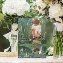 Vintage Girl and Fairies at Pond Mother's Day Card