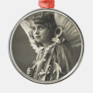 Vintage Girl Angel Symbol of Hope 1900s Anchor Metal Tree Decoration