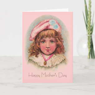 Vintage Girl Card
