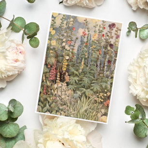 Vintage Girl in Garden Mother's Day Card