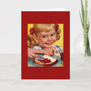 Vintage Girl & Jelly Sandwich Card