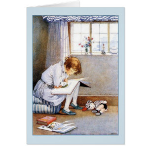 Vintage - Girl Reading,