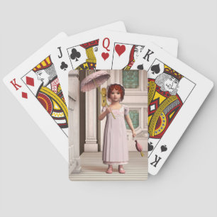 Vintage Girl - Sweet Retro Victorian Style Art Playing Cards
