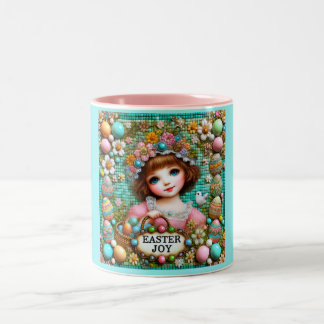 VINTAGE GIRL~ Very Sweet Two-Tone Coffee Mug
