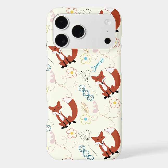 Vintage Girl Woodland Animals Fox Pattern (Back)