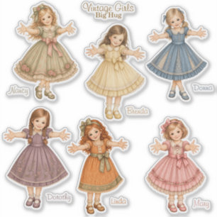 Vintage Girls: Big Hug Collection Stickers
