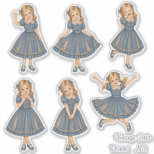 Vintage Girls - Donna - n°1 Sticker Sheet