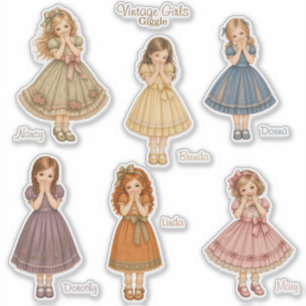 Vintage Girls: Giggle Collection Stickers