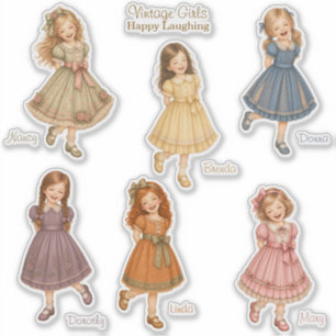 Vintage Girls: Happy Laughing Collection