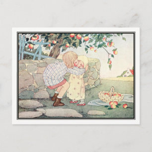 Vintage Girls in Orchard by H. Willebeek Le Mair Postcard