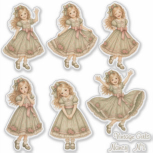 Vintage Girls - Nancy - n°1 Sticker Sheet