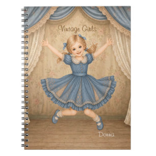 Vintage Girls Notebook with Donna - Excited Jump
