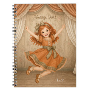 Vintage Girls Notebook with Linda - Excited Jump