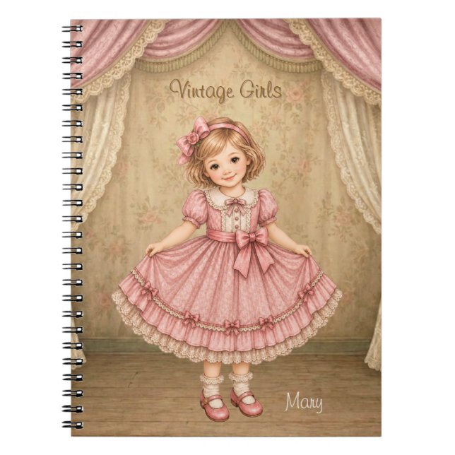 Vintage Girls Notebook with Mary (Front)