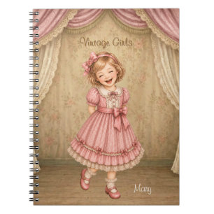 Vintage Girls Notebook with Mary Happy Laughing