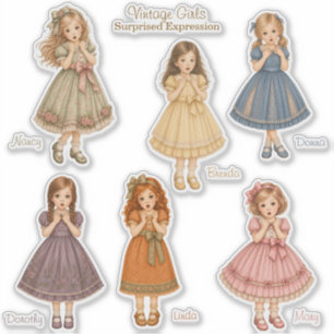 Vintage Girls: Surprised Expression Collection