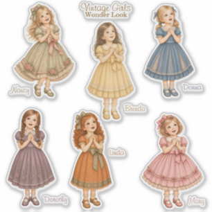 Vintage Girls: Wonder Look Collection Stickers