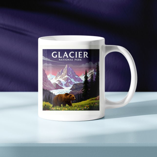 Vintage Glacier National Park Coffee Mug (Creator Uploaded)