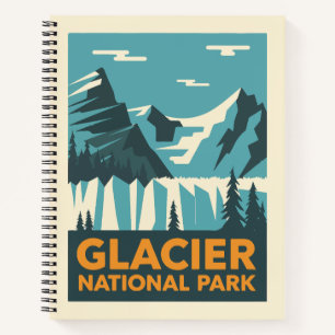 Vintage Glacier National Park Notebook