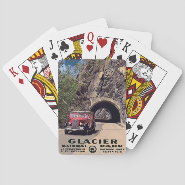 Vintage Glacier National Park Playing Cards (Back)