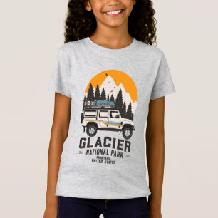 Vintage Glacier National Park Road Trip Montana  T-Shirt