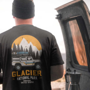 Vintage Glacier National Park Road Trip Montana  T-Shirt