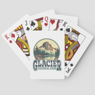 Vintage Glacier National Park Travel Postcard Playing Cards