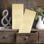 Vintage Glam Gold Confetti Wedding Program Rack Card<br><div class="desc">The Vintage Glam Gold Confetti Wedding Collection - Programs.</div>