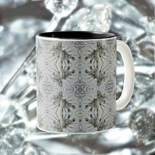 Vintage Glam Rhinestones Two-Tone Coffee Mug