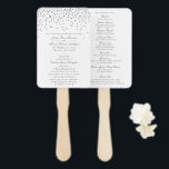 Vintage Glam Silver Confetti Wedding Program Hand Fan<br><div class="desc">Vintage Glam Silver Confetti Wedding Programs.</div>