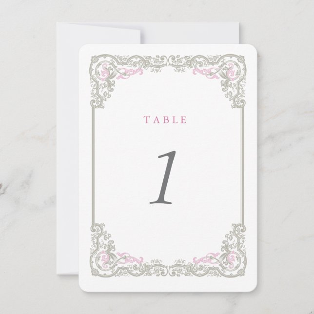 Vintage Glam Table Number Cards (Front)