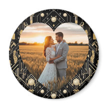 Vintage Glamour Art Deco Wedding Magnet