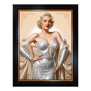 Vintage Glamour Hollywood Blonde Beauty Photo Print