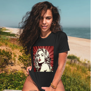 Vintage Glamour: Retro Film Noir T-Shirt